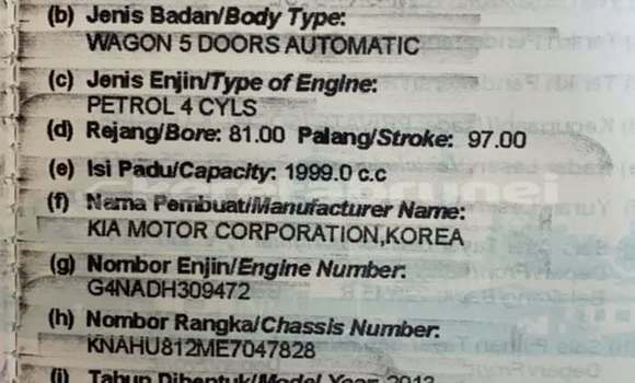 Buy Used Kia Carens Black Car in Bandar Seri Begawan in Brunei-Muara Buy Used Kia Carens Black Car in Bandar Seri Begawan in Brunei-Muara