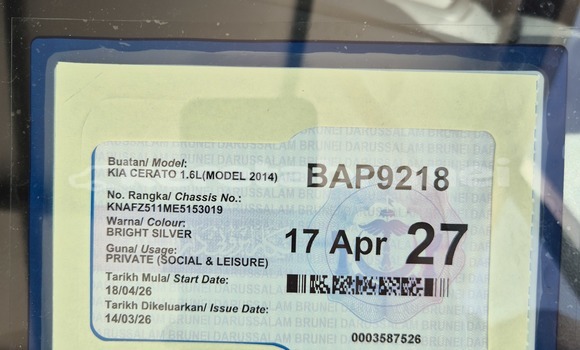 Buy Used Kia Cerato Silver Car in Bandar Seri Begawan in Brunei-Muara Buy Used Kia Cerato Silver Car in Bandar Seri Begawan in Brunei-Muara